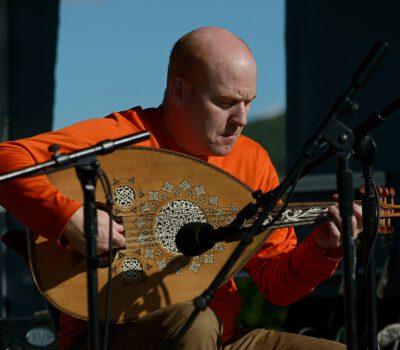 Mac Ritchey performing at the Levitt Amp Music Series at Dog Mountain in Saint Johnsbury VT 8/13/17